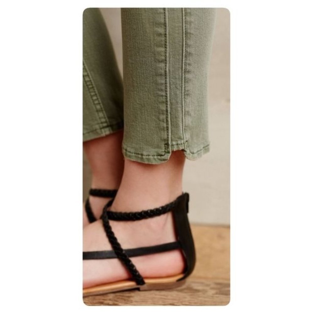 Anthropologie PILCRO Stet Cropped Ankle Jeans Olive sz 25 Women's - Picture 4 of 10